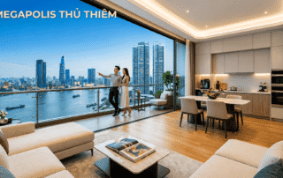 Các căn hộ hạng sang tại Megapolis Thủ Thiêm sở hữu tầm nhìn panorama đẳng cấp bao trọn dòng sông Sài Gòn thơ mộng cùng trung tâm quận một, mang lại không gian sống thượng lưu độc bản đầy kiêu hãnh.